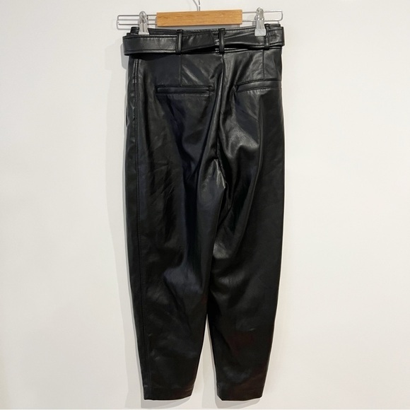Aritzia Babaton Mayne High Rise Vegan Leather Pleated Pant - Picture 4 of 10